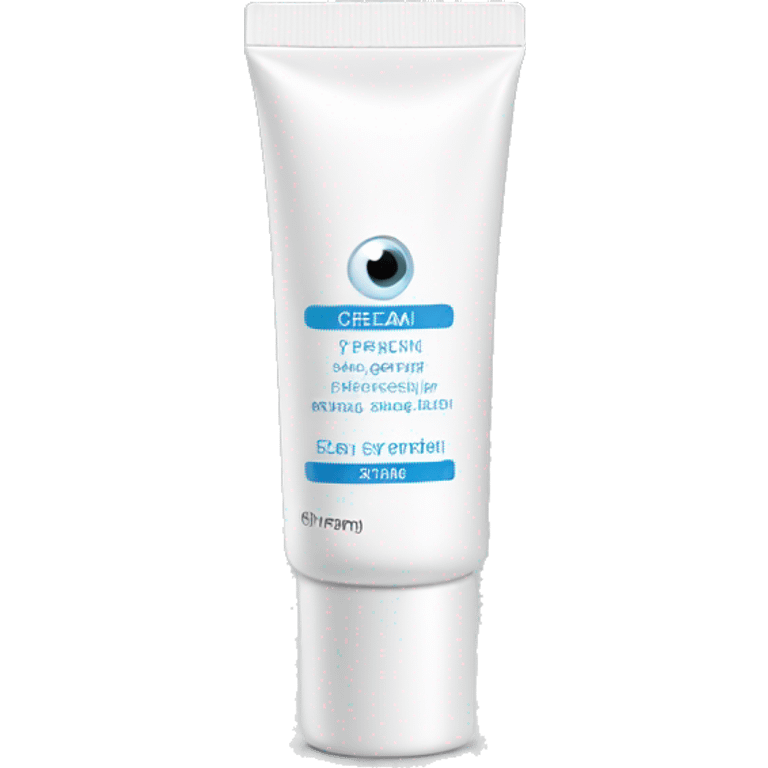 eye cream bottle with label emoji