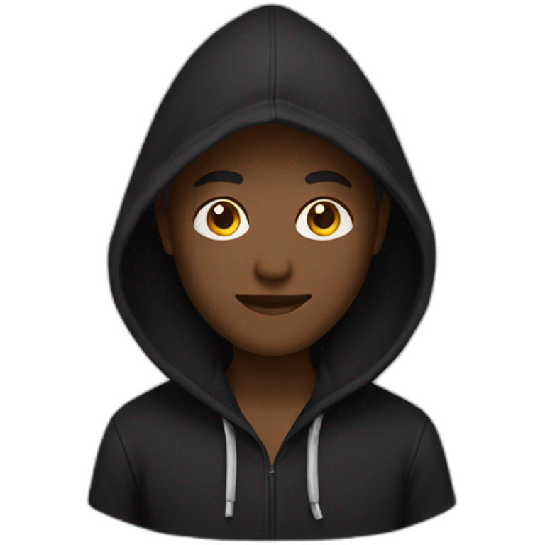 black hoodie emoji