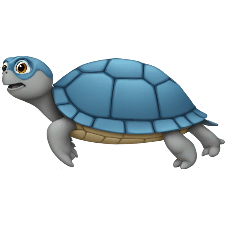 blue and gray turtle emoji