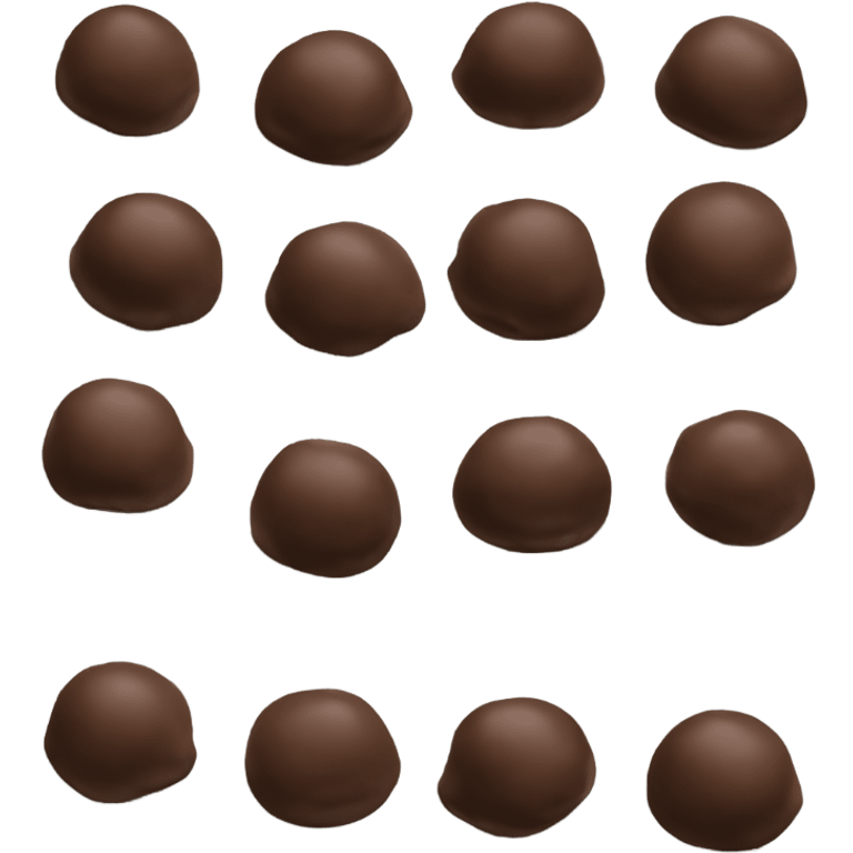 Chocolate dough balls emoji