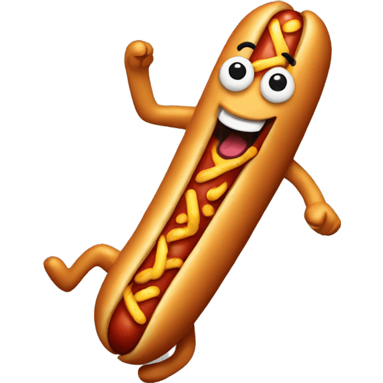 Dancing hotdog emoji