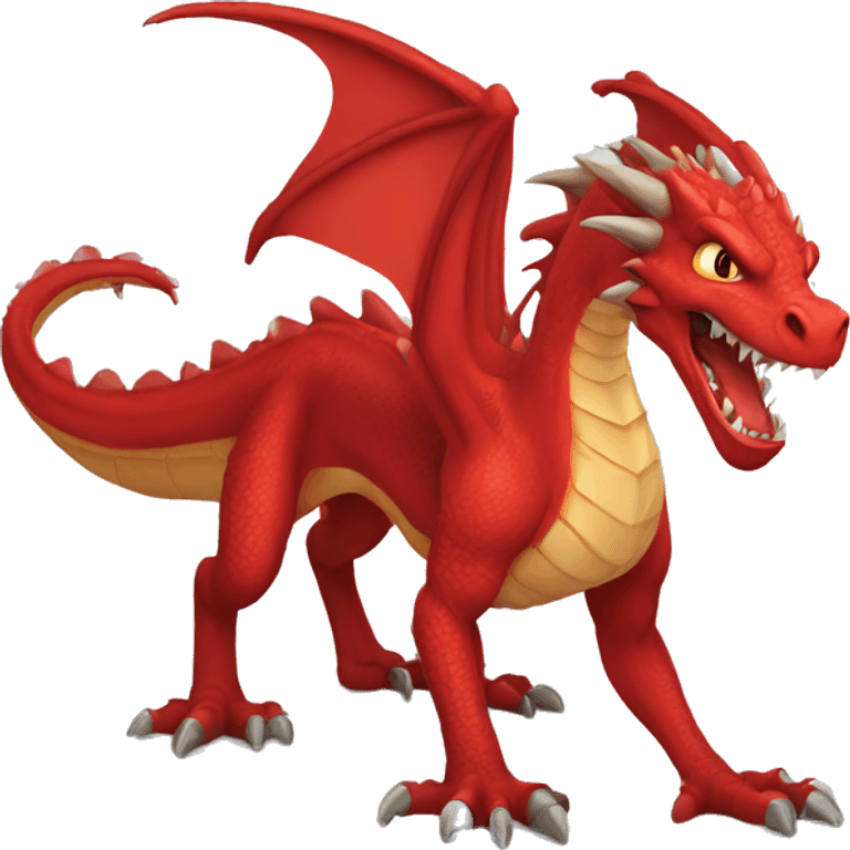 red ferocious dragon emoji