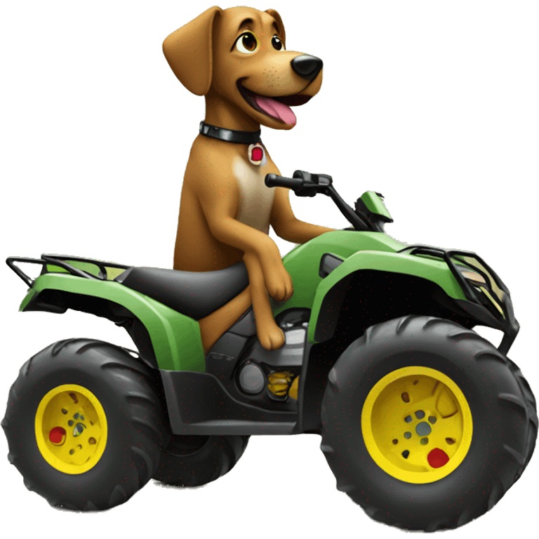 dog riding ATV emoji