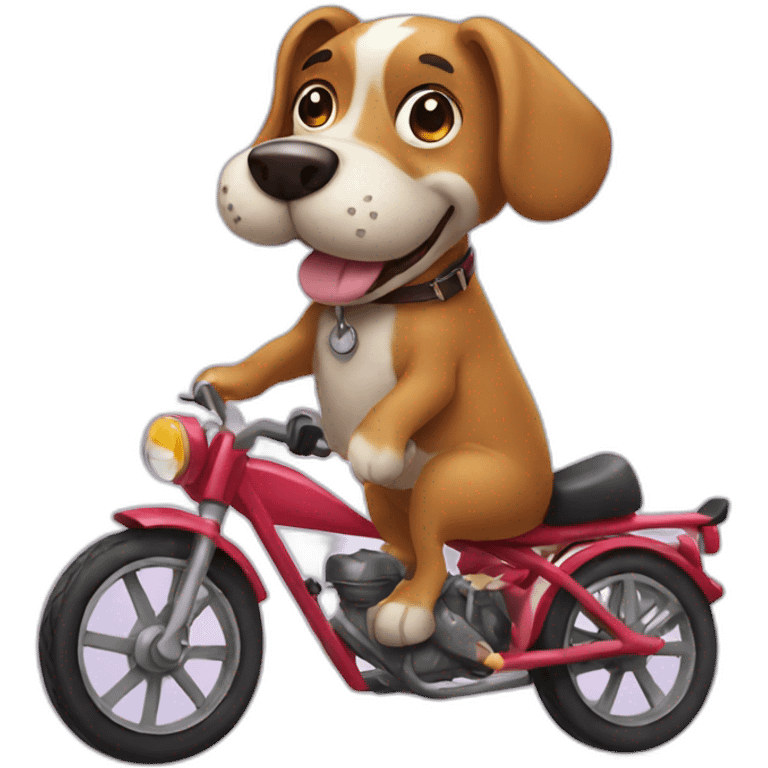 Dog on bike emoji