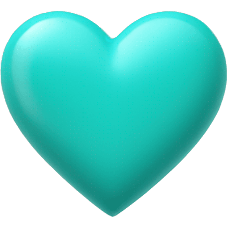 Turquoise love heart emoji