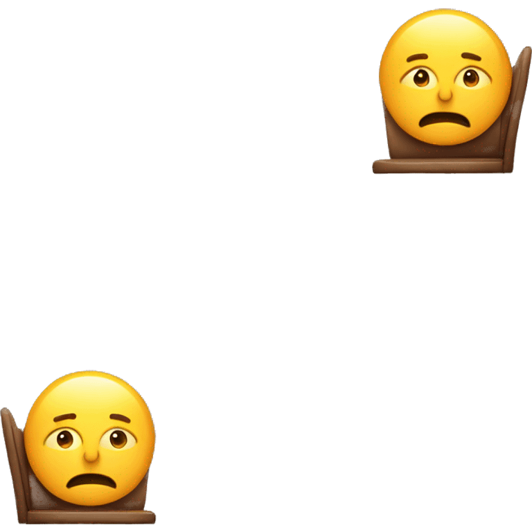 man thinking on chair emoji