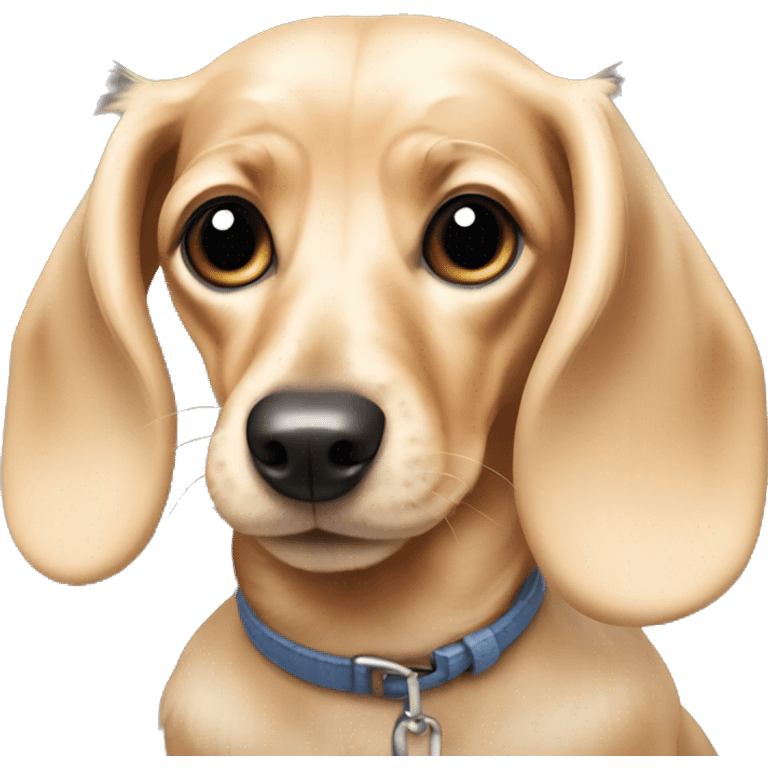 English cream mini dachshund emoji