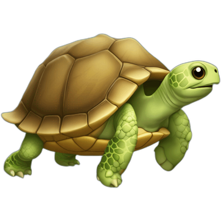 Tortue sur un gland emoji