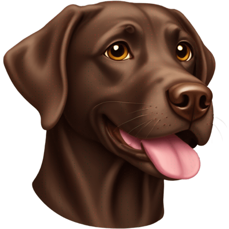 panting chocolate lab emoji