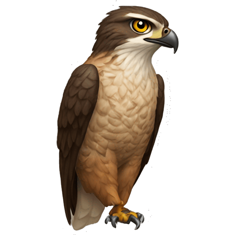 A mountain hawk stares emoji