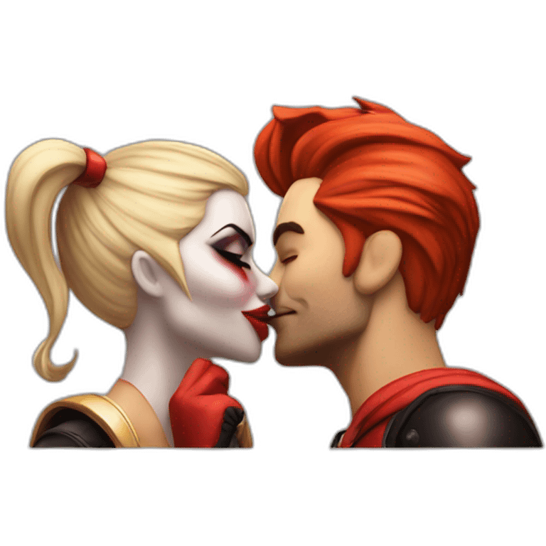 Harley quinn kiss emoji