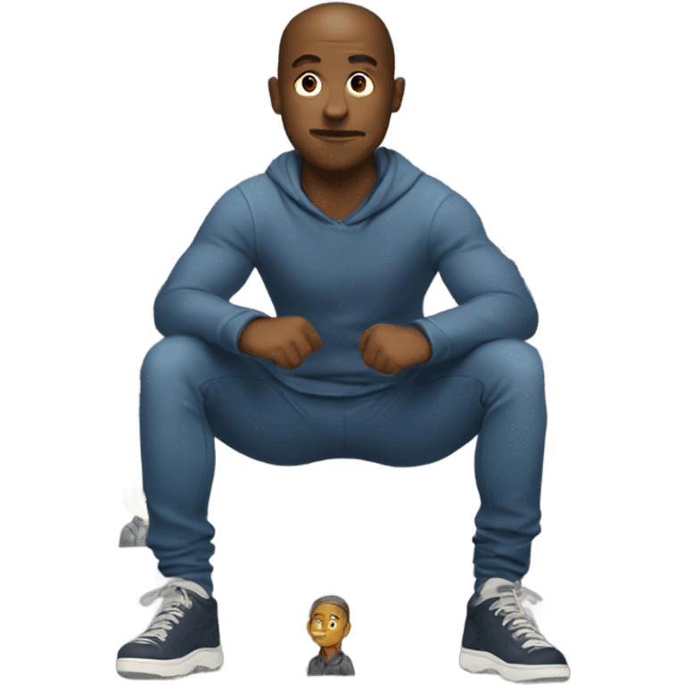 man squatting emoji