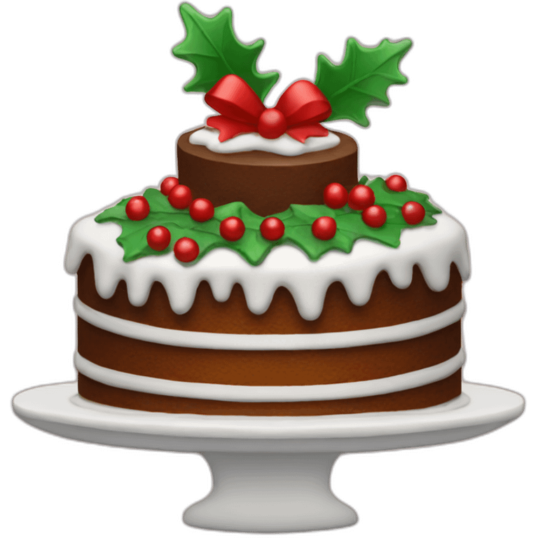 Christmas cake emoji