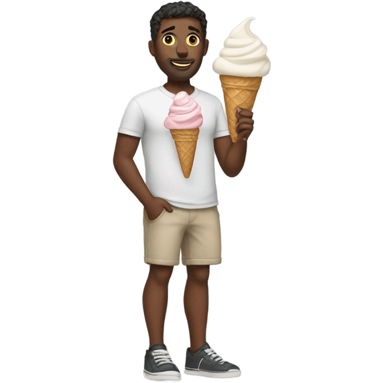 Man with shorts n ice cream  emoji