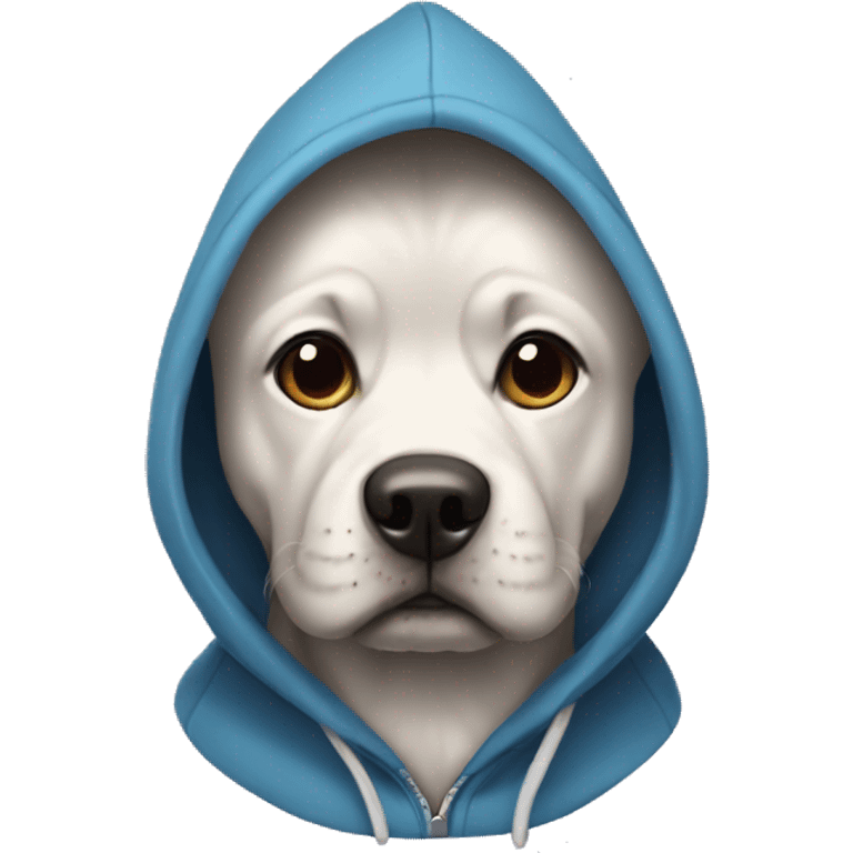 Dog wearing a hoodie  emoji