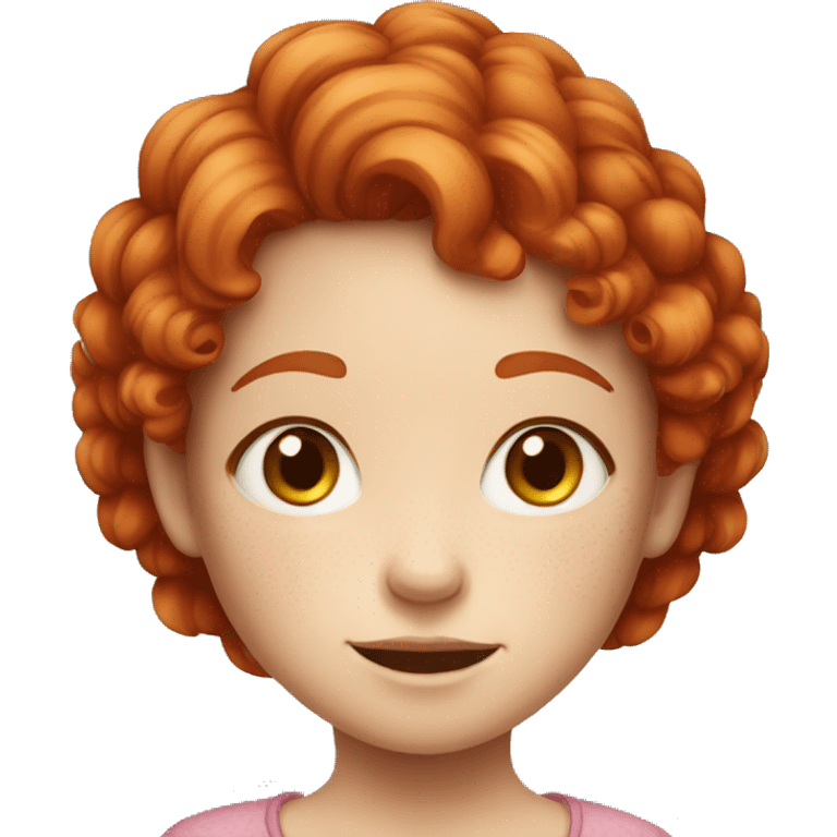 Orphan red head little girl with freckles emoji