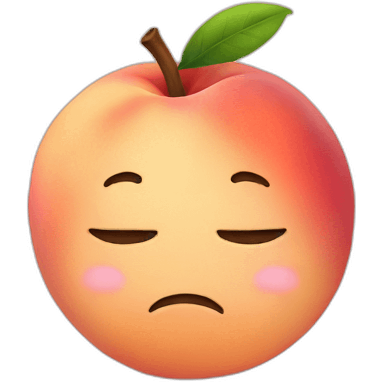 Sad peach emoji