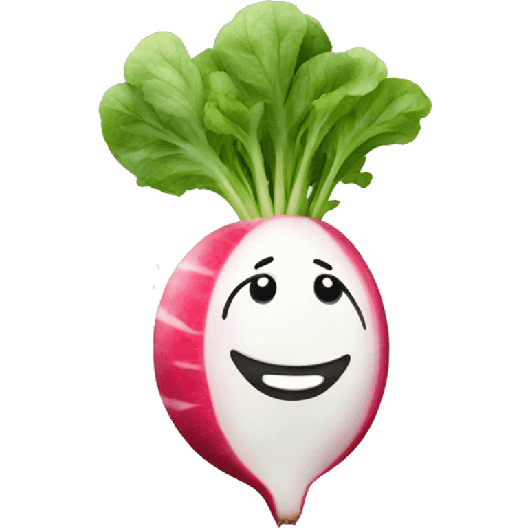 radish with zebra pattern emoji