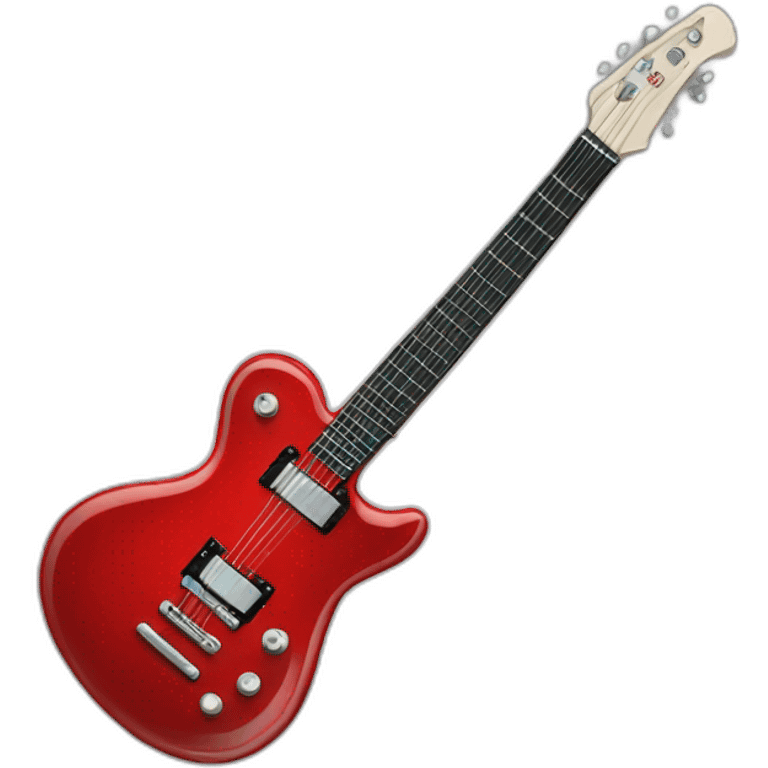 guitar,red, eletric emoji