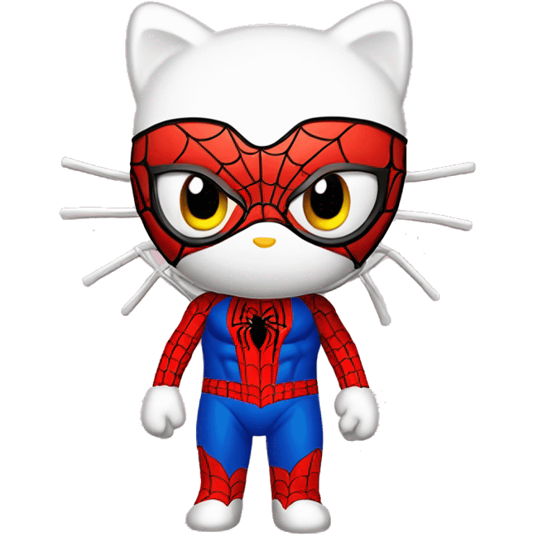 Hello kitty + spider man emoji