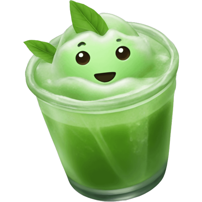 Iced matcha  emoji