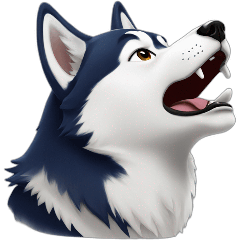 husky howling emoji