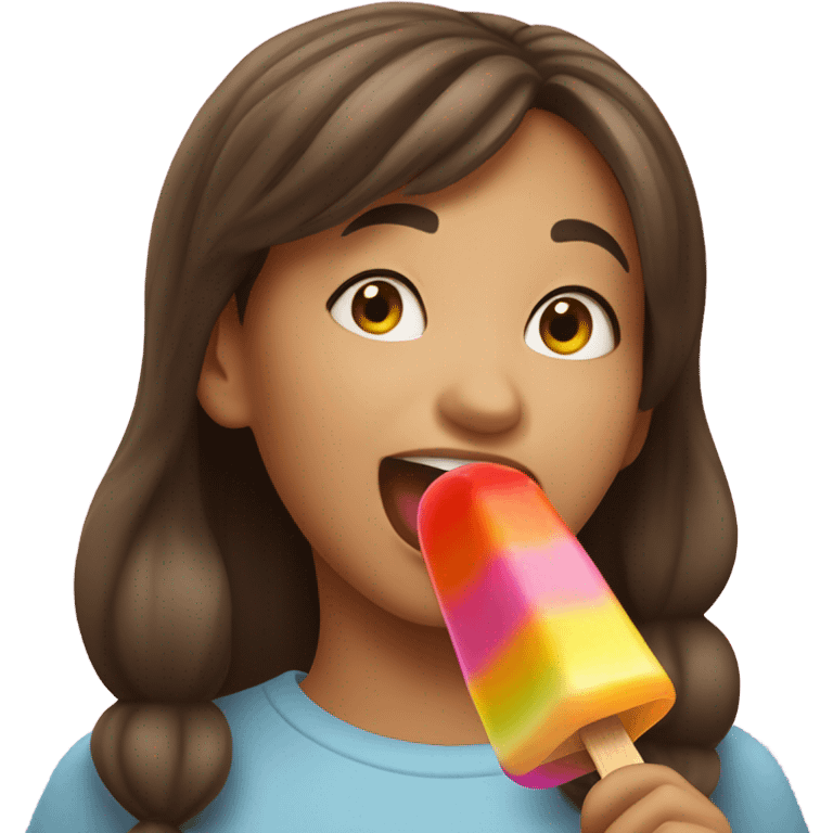 girl licking popsicle emoji