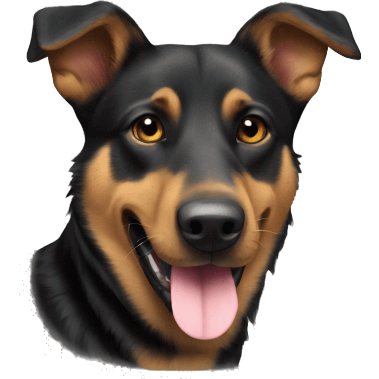 australian kelpie german shepherd mix dog emoji