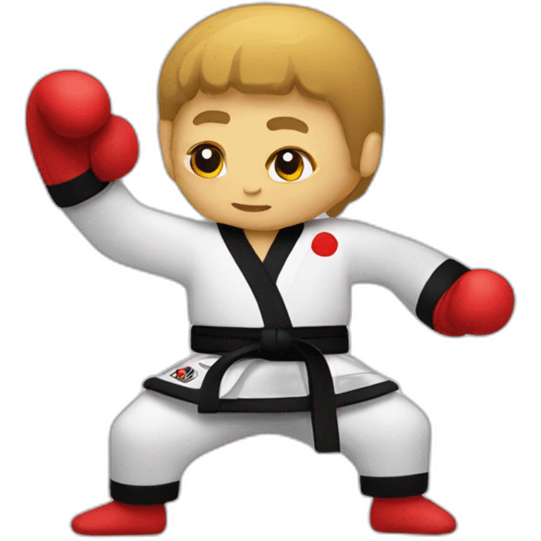 Taekwondo side kick emoji