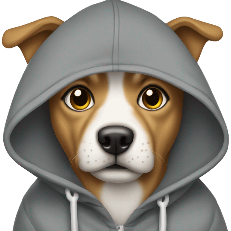 Dog wearing a hoodie  emoji