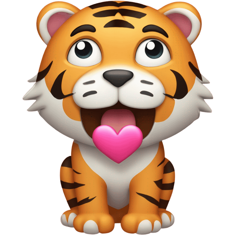 lovestruck tiger emoji