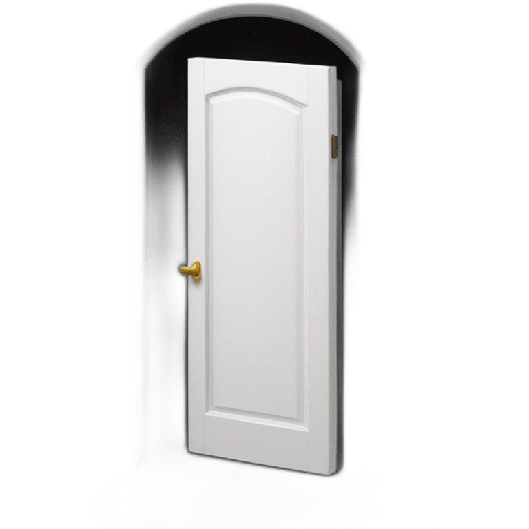 White door half opened to a dark room emoji