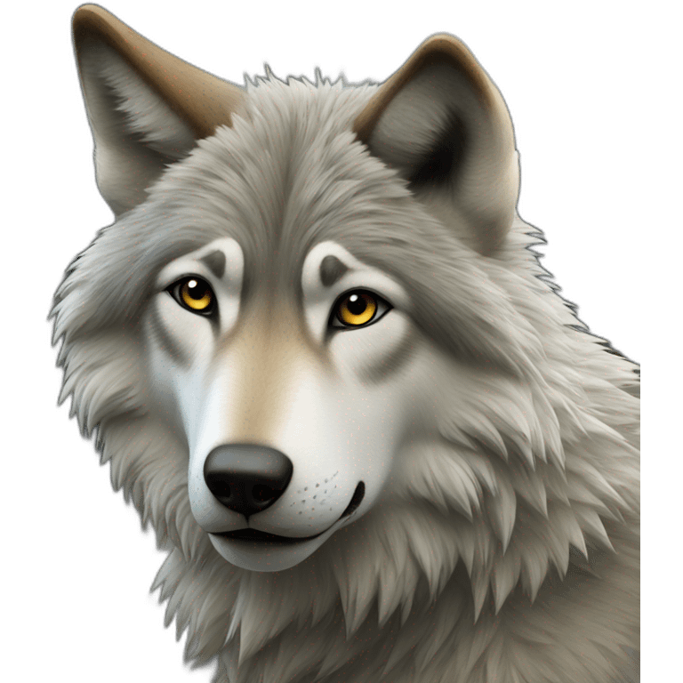 Loup sur arbe emoji