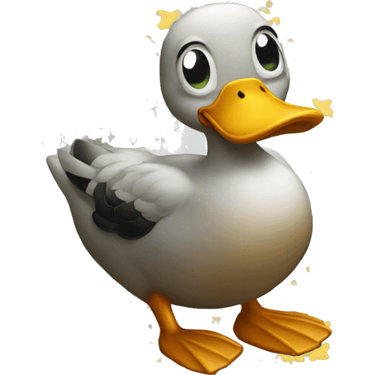 Duck playing puzzle emoji