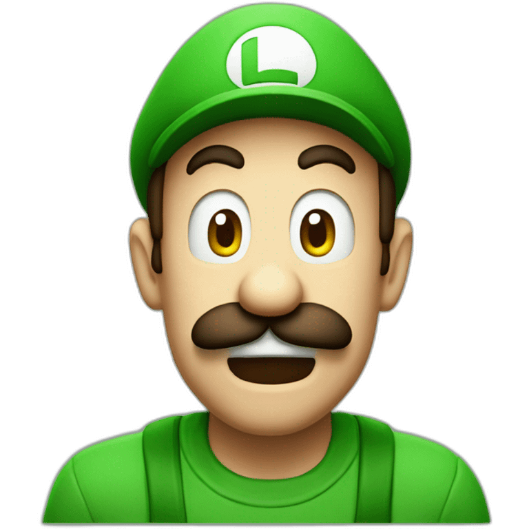 Luigi fearful it gost emoji