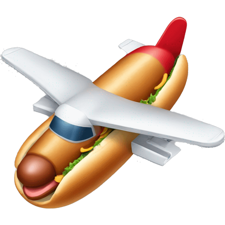 Hot dog airplane emoji