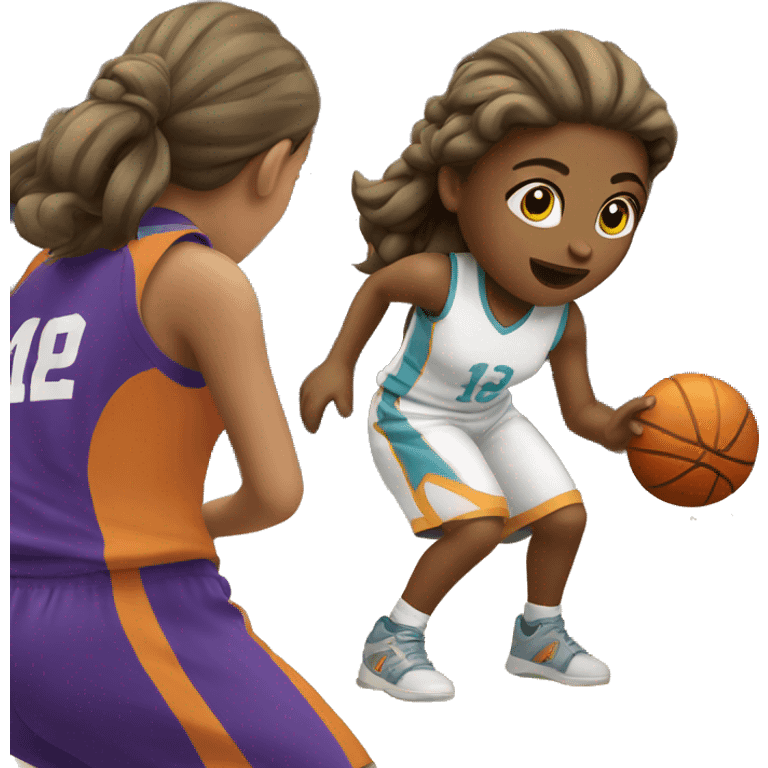 Girl shooting basketball  emoji