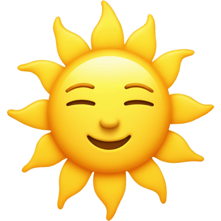 Show the Sun shining with the text that heaven is here emoji