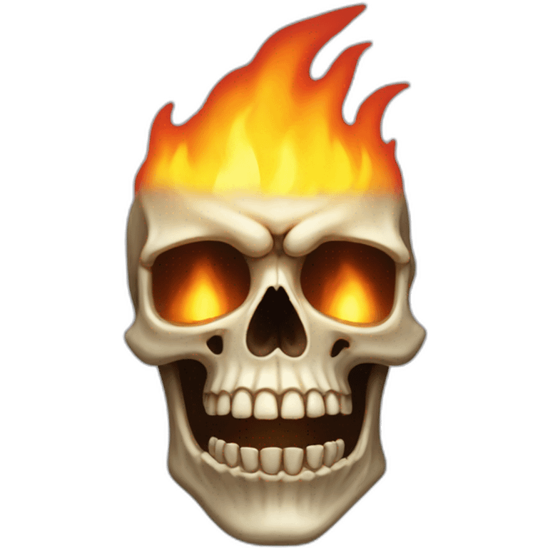 Skull fire emoji