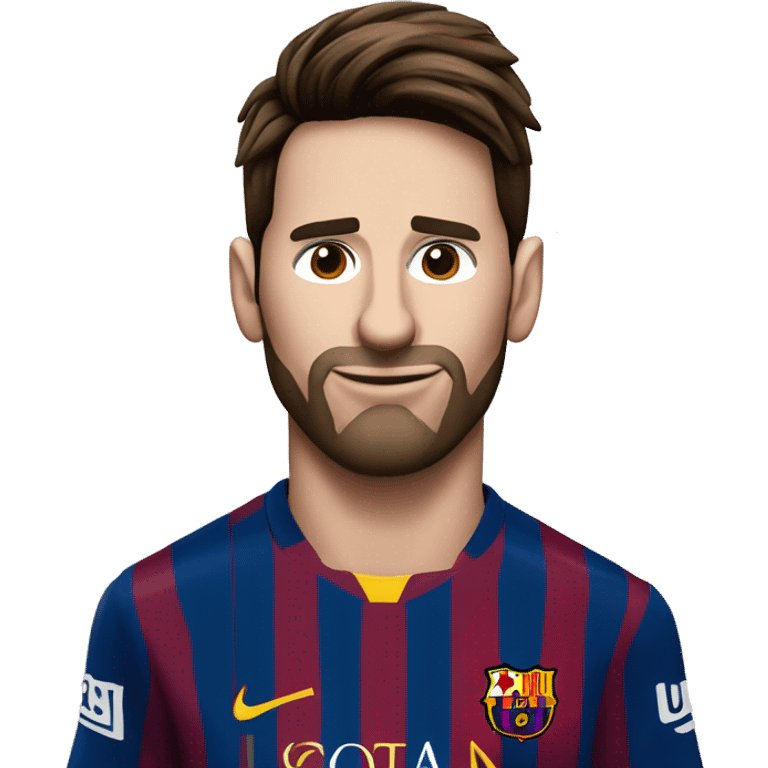 messi with a fc barcelone shirt  emoji