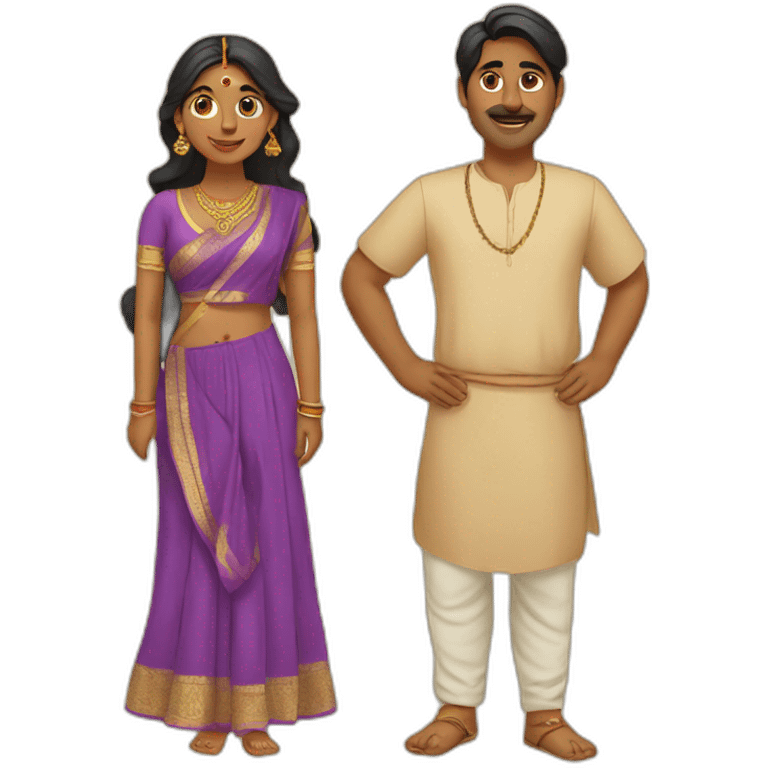 Indian couple emoji