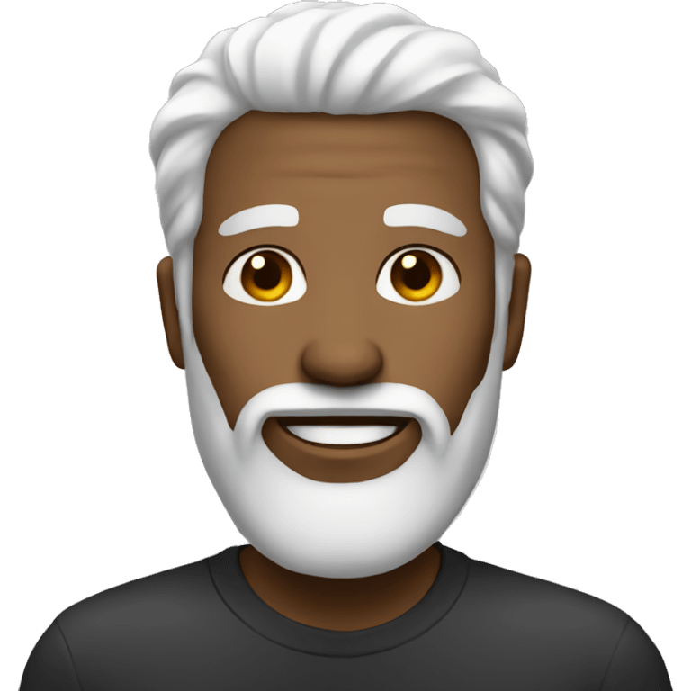 man black-white hair  unbearded 
 emoji