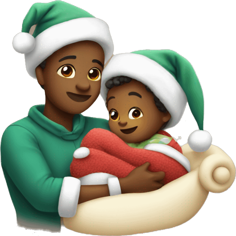 Cozy Christmas with baby emoji