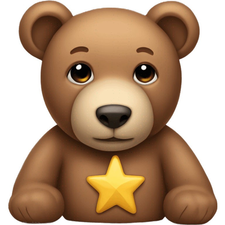 teddy bear with star on his neck emoji