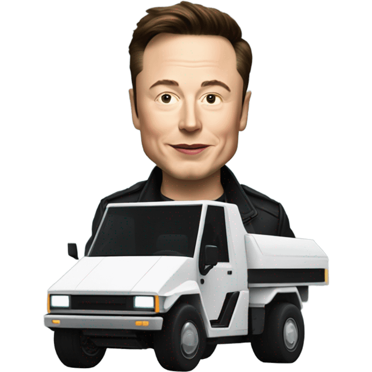 Elon musk in a cybertruck emoji