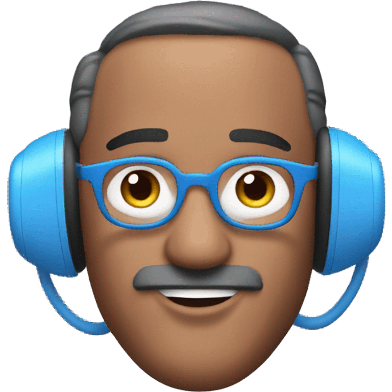 Blue AirPods Max emoji