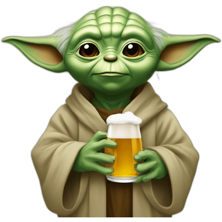 Yoda qui boit une biere emoji