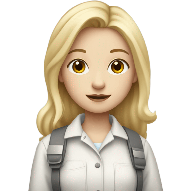 pale girl, blonde artist emoji