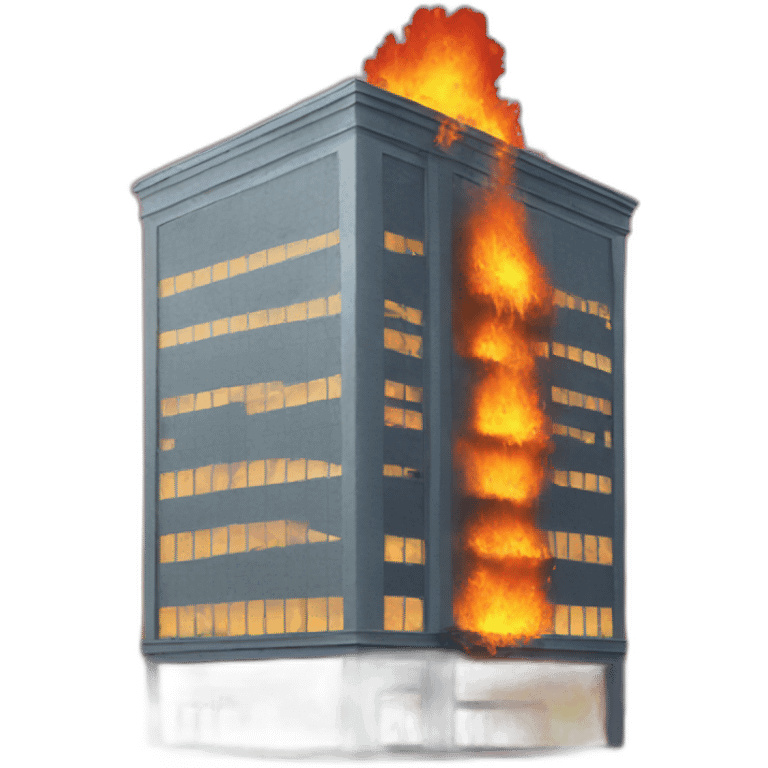 a building on fire emoji