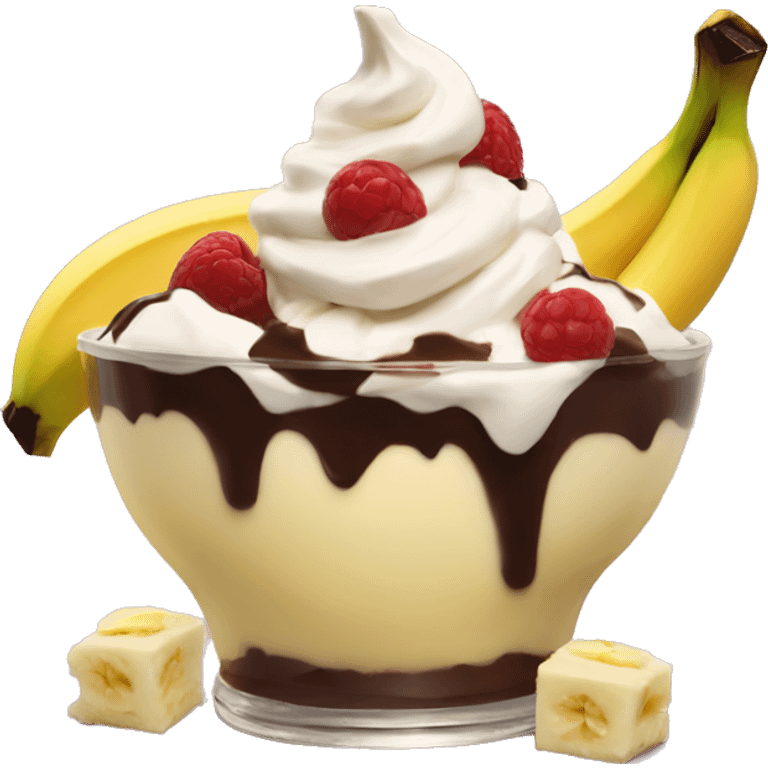 banana split sundae  emoji